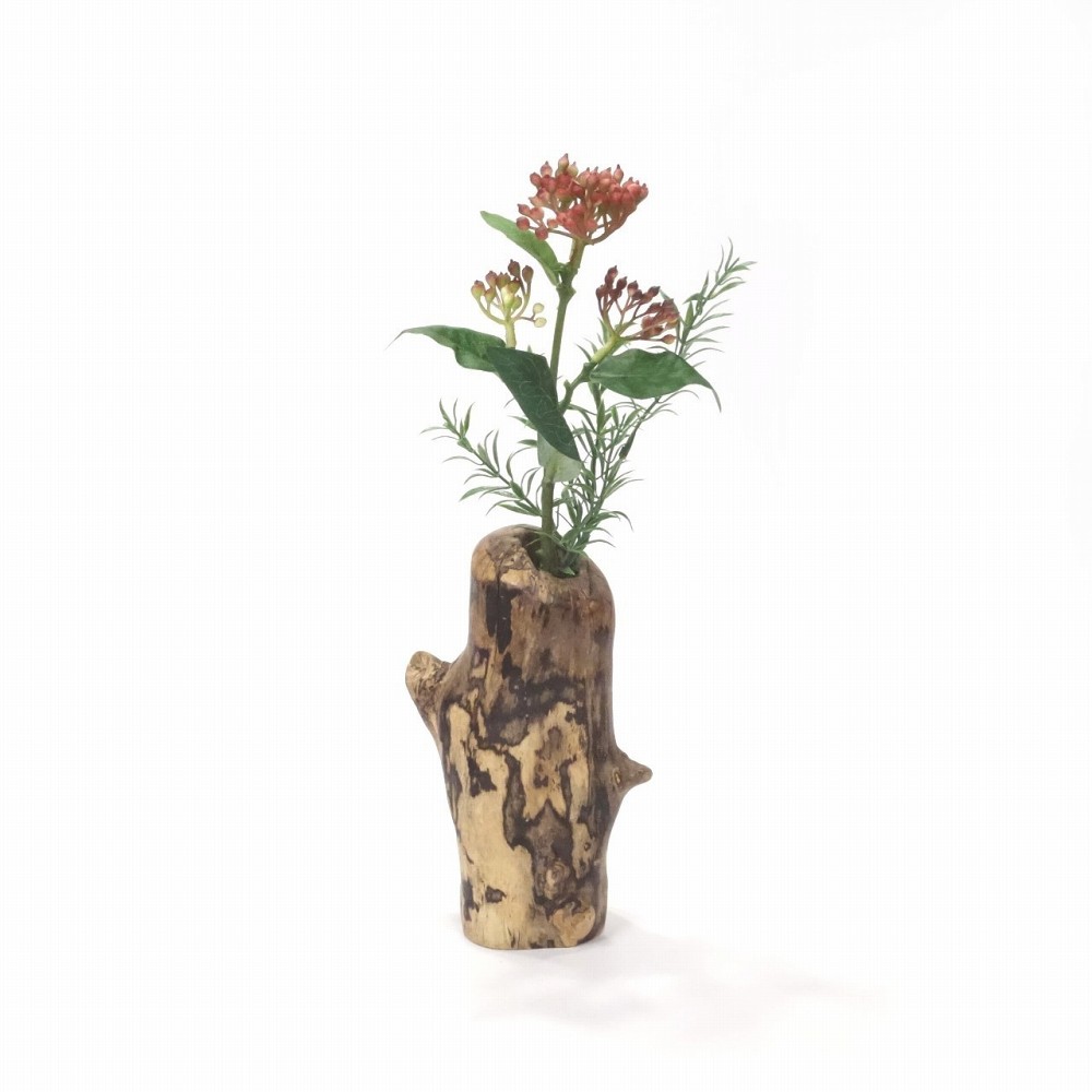 【温泉流木】ななめに両手を広げたカワイイ流木花器 花瓶 フラワーベース 木製 流木インテリア