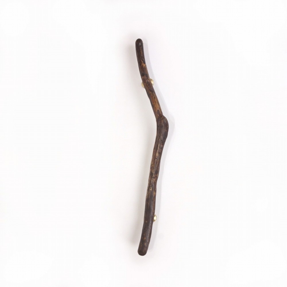 【温泉流木】曲がり伸びる流木柿渋塗りドアハンドル・手すり 木製 自然木 流木インテリア