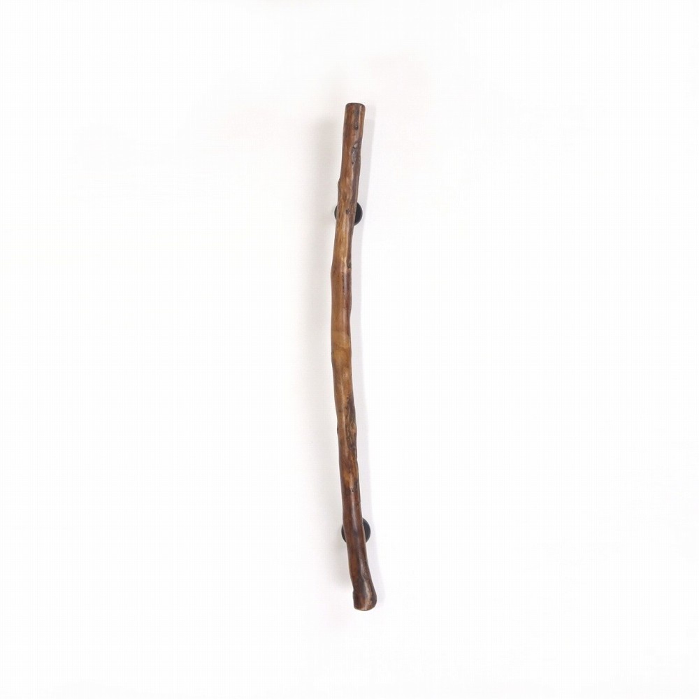 【温泉流木】片側の模様がおしゃれな柿渋流木ドアハンドル・手すり 木製 自然木 流木インテリア