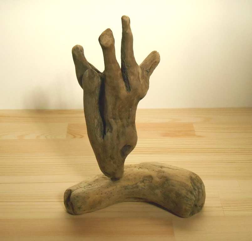 【温泉流木】まるで手の彫刻のような流木 流木アート 流木インテリア