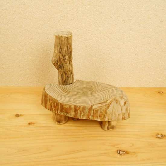 【温泉流木】1本の柱が立つ年輪スタンド 流木置き台 流木インテリア