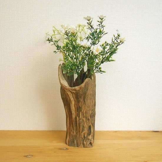 【温泉流木】縄文土器を思わせる上質流木の花器花瓶 フラワーベース 流木インテリア