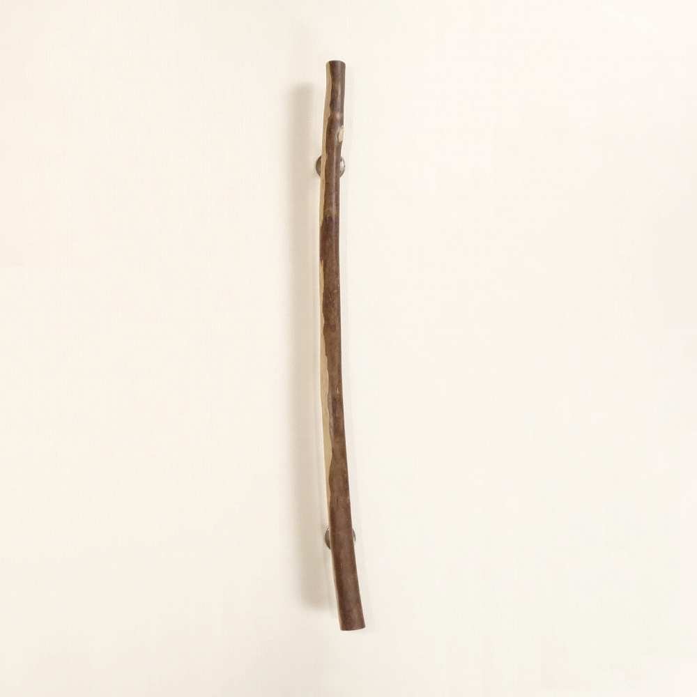 【温泉流木】スリムストレート木の皮ツートーンの長く美しいドアハンドル・手すり ドア取っ手 木製 流木インテリア