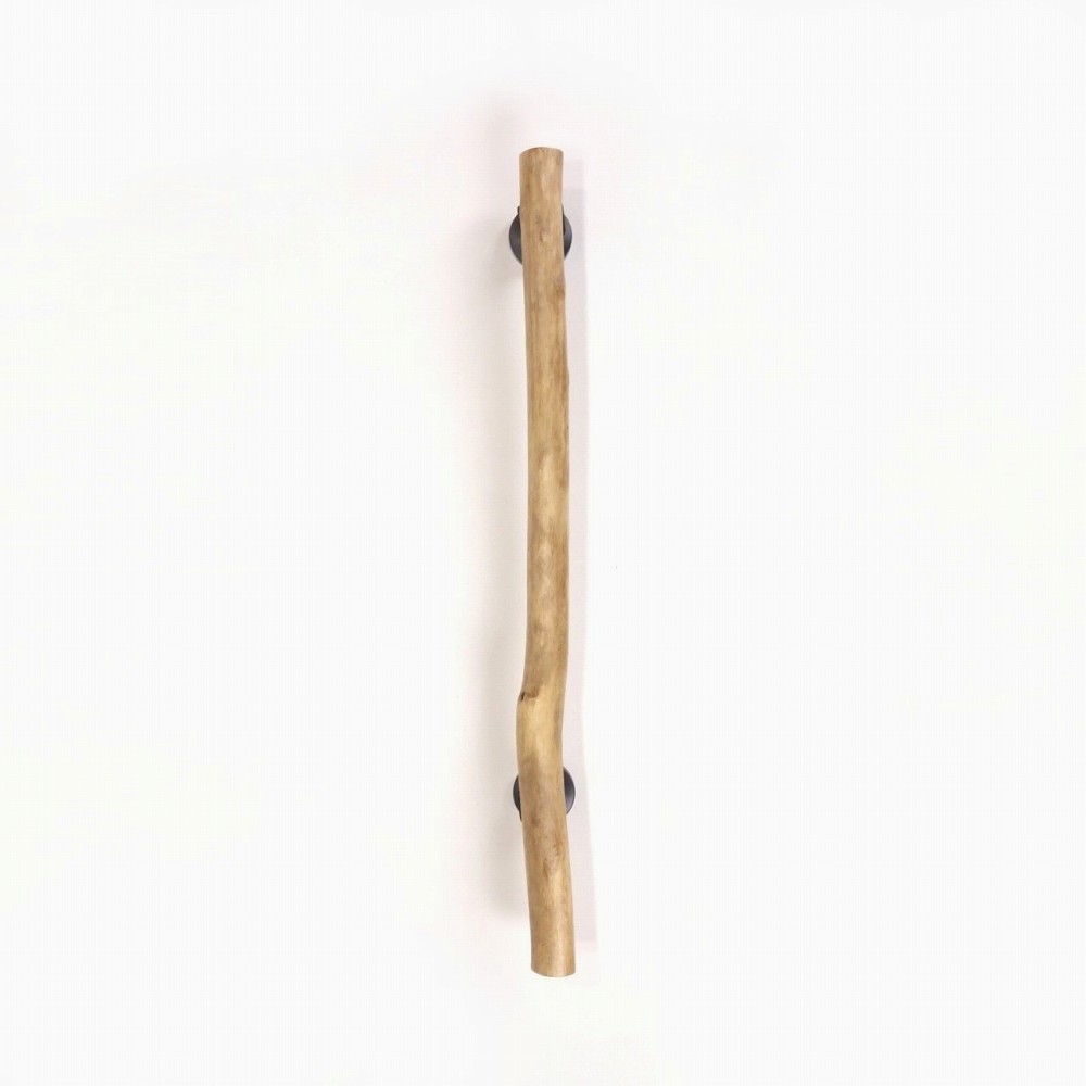 【温泉流木】ワンポイント曲がりの細身流木ドアハンドル・手すり 木製 自然木 流木インテリア