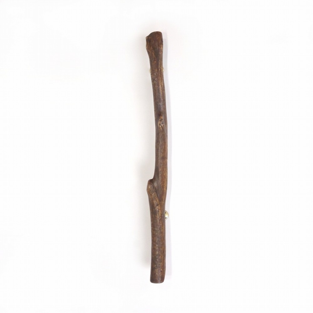 【温泉流木】ななめに分かれ出る枝の柿渋流木ドアハンドル・手すり 木製 自然木 流木インテリア